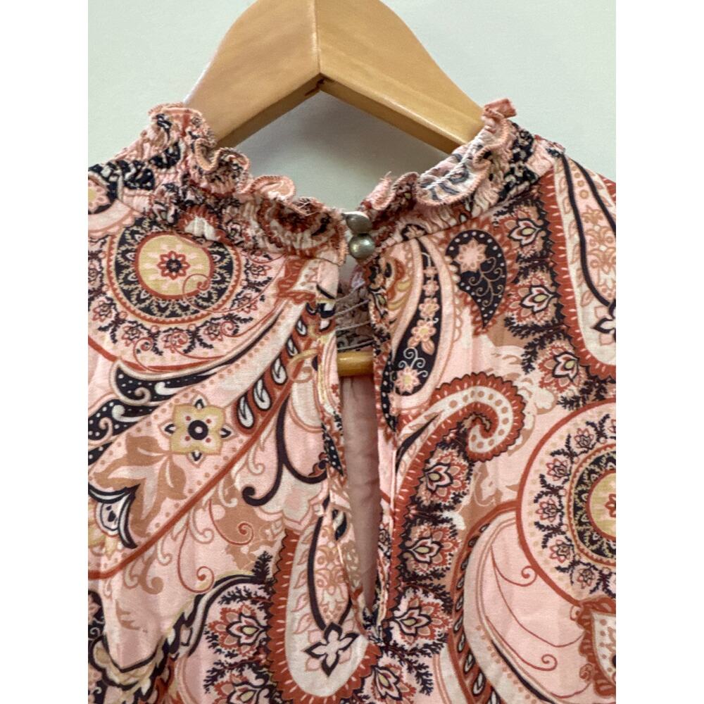 Anthropologie Plus Paisley Cady Tiered Dress Long Sleeve Flowy Babydoll 1X Boho - Picture 7 of 7